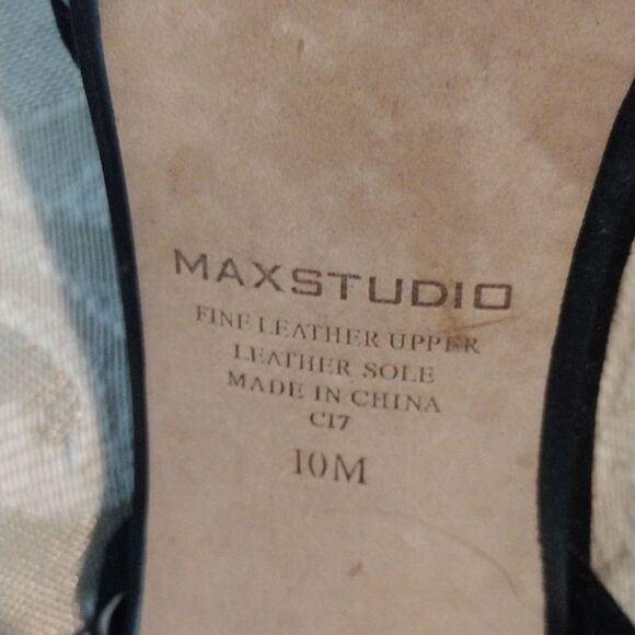 Max Studio Size 10M. Gorgeous Suede Leaves 4 inch Heels - Picture 4 of 5